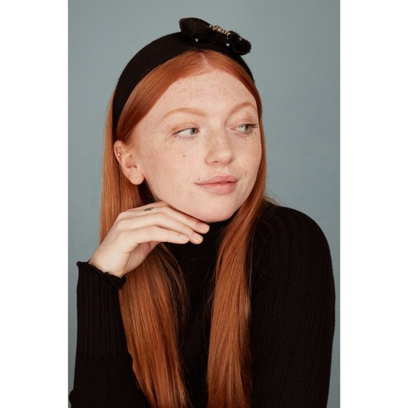 🍋3 for $20🍋 GUESS  Black Headband with Sequin Bow - Picture 3 of 7